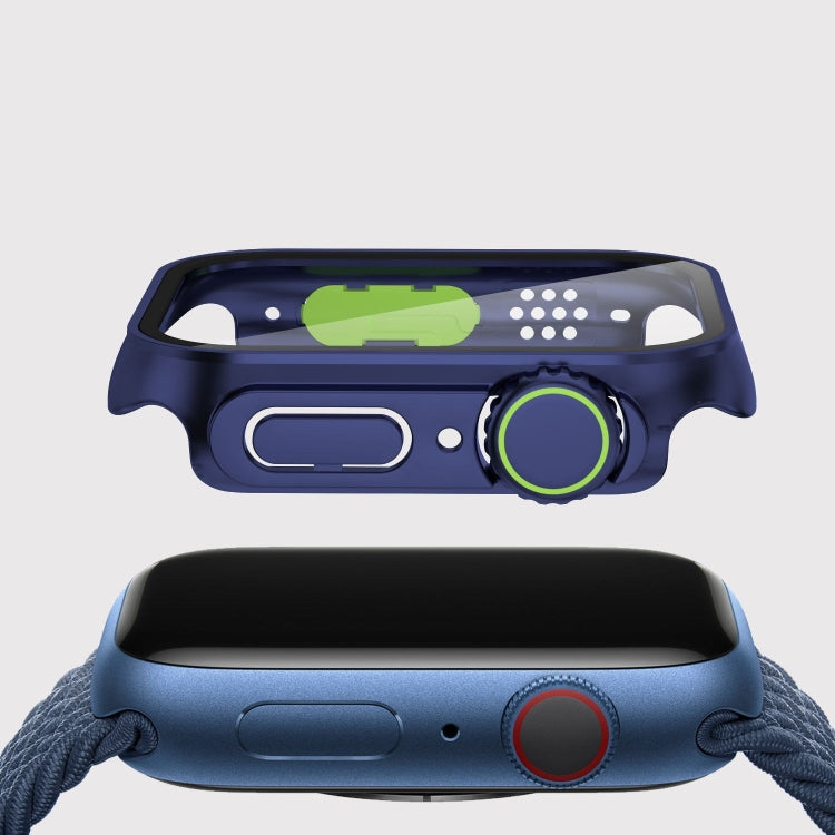 For Apple Watch Series 8 & 7 41mm Film PC Watch Case with Detachable Button