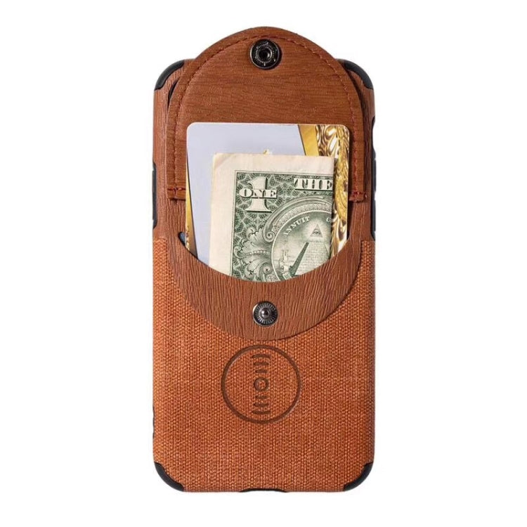 For iPhone 11 Pro Shockproof Wood Texture TPU Magnetic Protective Case with Card Slot
