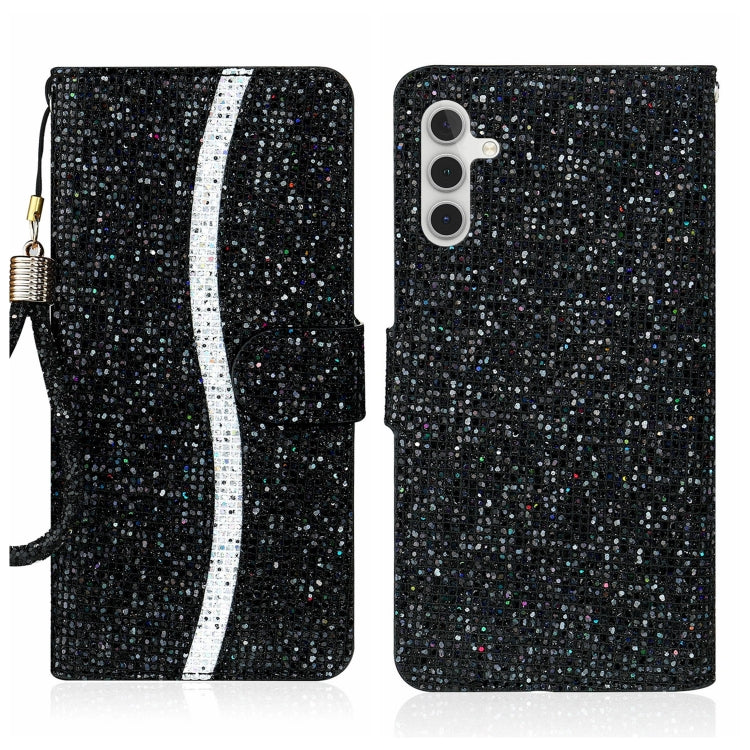 For Samsung Galaxy A24 4G Glitter Powder Filp Leather Phone Case