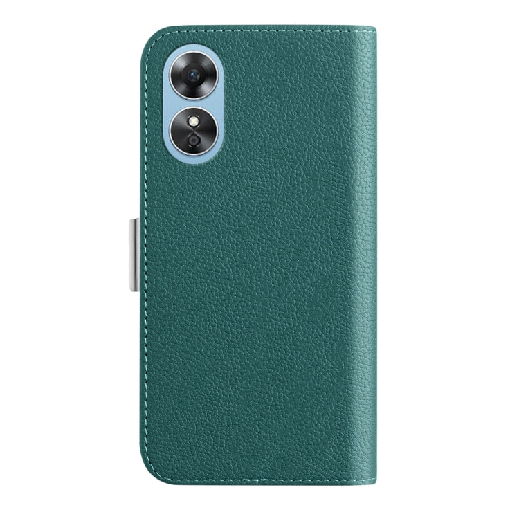 For OPPO A17 4G Global Candy Color Litchi Texture Leather Phone Case