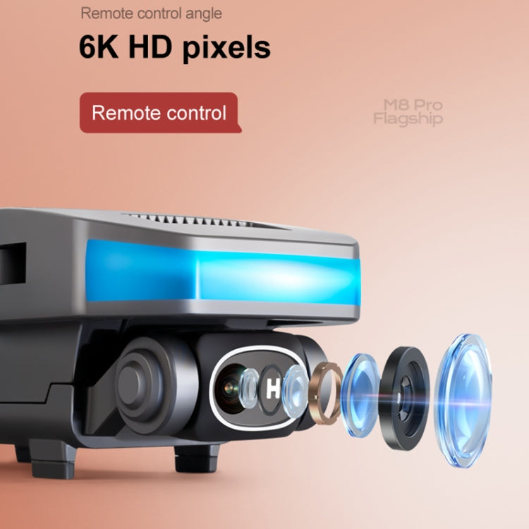 M8 Pro 6K Dual Camera Brushless GPS Foldable Remote Control Aerial Drone, Specification:5G without Obstacle Avoidance