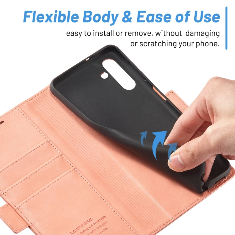 For Samsung Galaxy A34 5G LC.IMEEKE Skin-friendly Card Slots Leather Phone Case