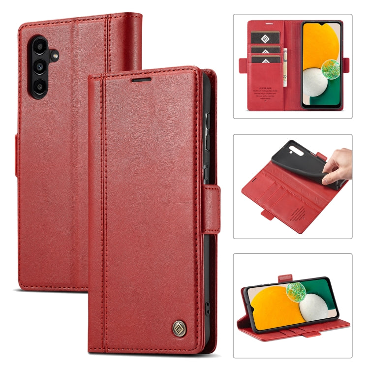 For Samsung Galaxy A34 5G LC.IMEEKE Skin-friendly Card Slots Leather Phone Case