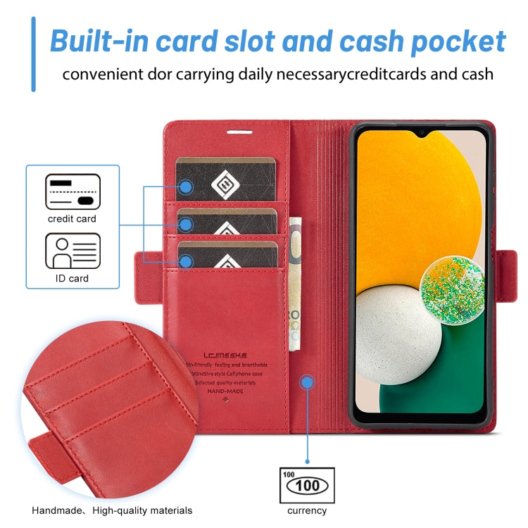 For Samsung Galaxy A34 5G LC.IMEEKE Skin-friendly Card Slots Leather Phone Case