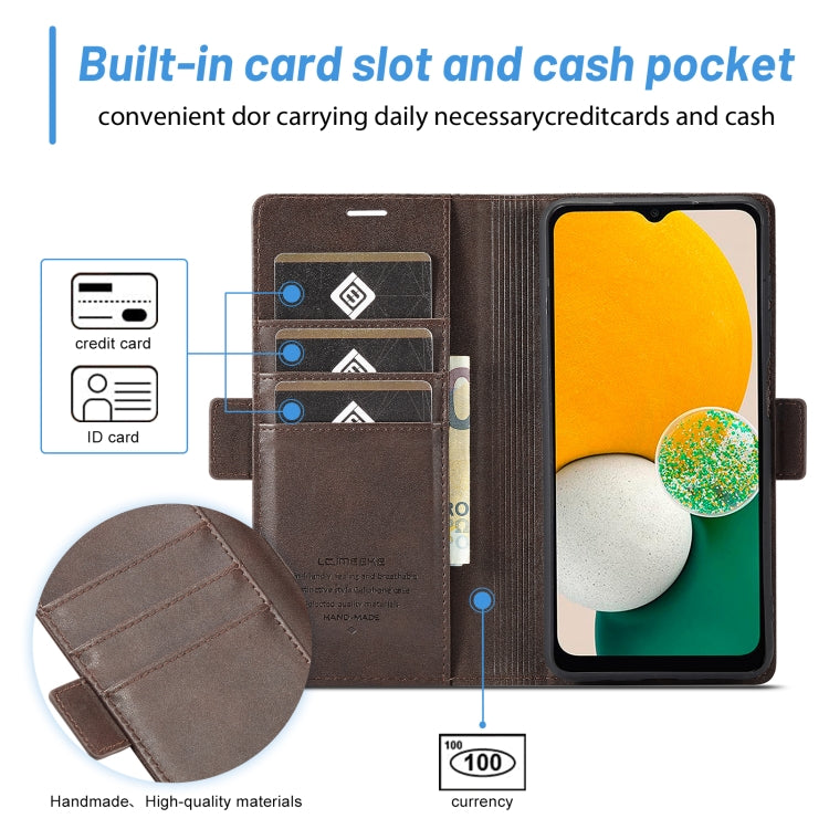 For Samsung Galaxy A34 5G LC.IMEEKE Skin-friendly Card Slots Leather Phone Case