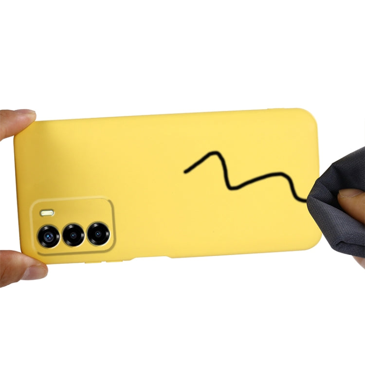 For ZTE Blade V40 Vita Pure Color Liquid Silicone Shockproof Full Coverage Phone Case