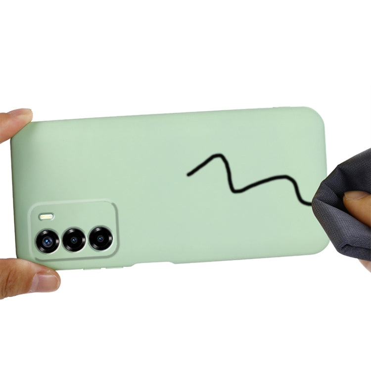 For ZTE Blade V40 Vita Pure Color Liquid Silicone Shockproof Full Coverage Phone Case