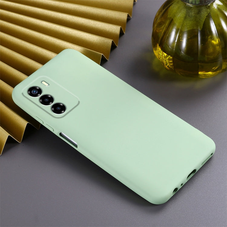 For ZTE Blade V40 Vita Pure Color Liquid Silicone Shockproof Full Coverage Phone Case