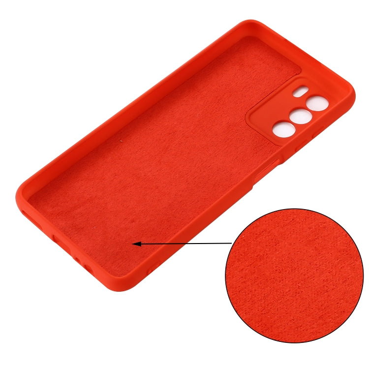 For ZTE Blade V40 Vita Pure Color Liquid Silicone Shockproof Full Coverage Phone Case