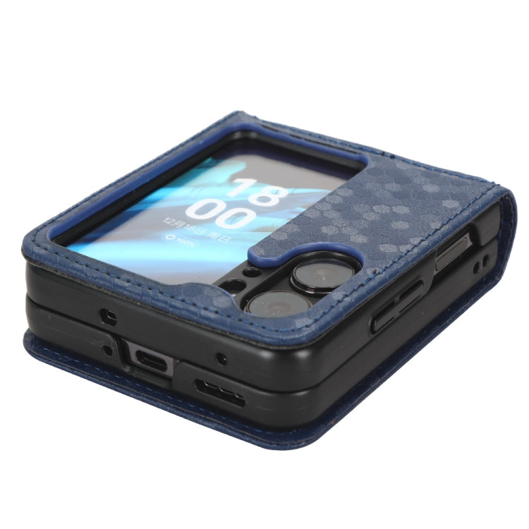 For OPPO Find N2 Flip Honeycomb Dot Texture Leather Phone Case