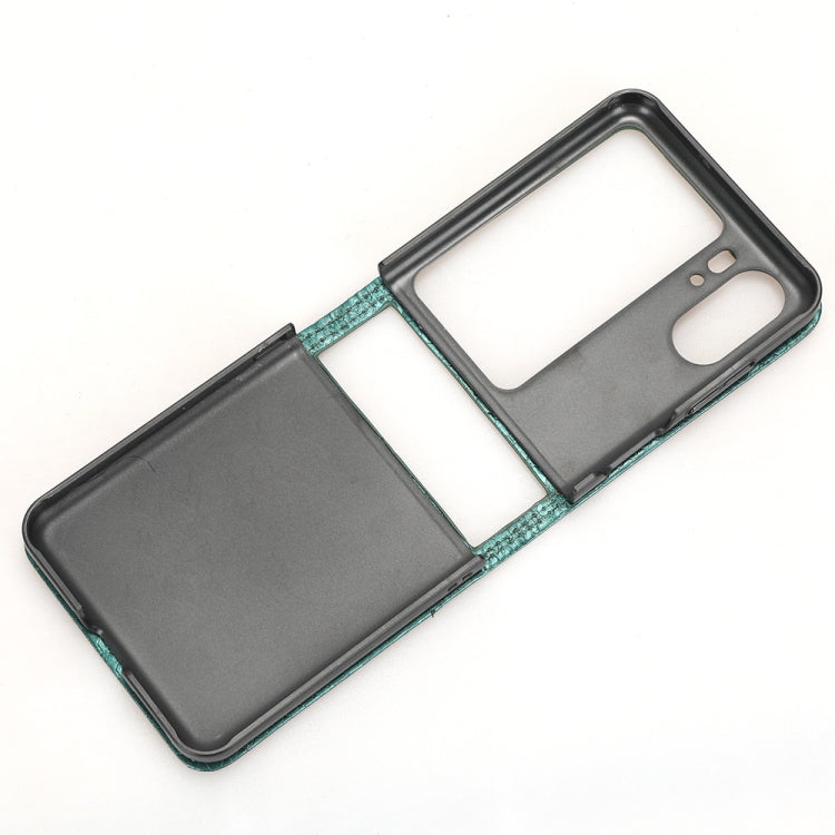 For OPPO Find N2 Flip Honeycomb Dot Texture Leather Phone Case