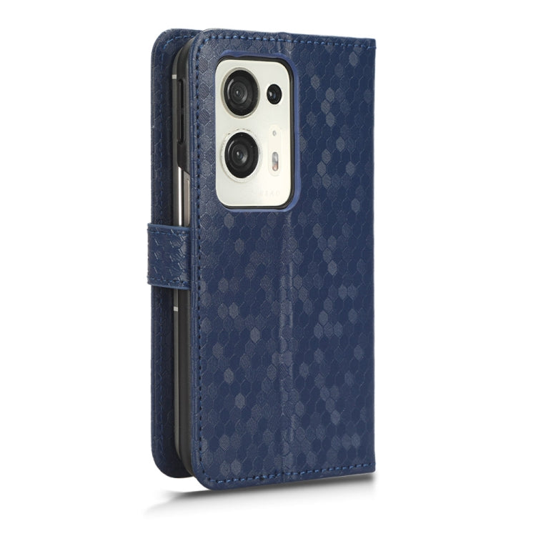 For OPPO Find N2 Honeycomb Dot Texture Leather Phone Case
