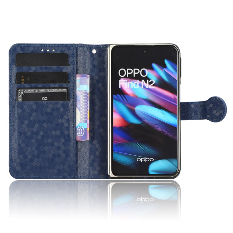 For OPPO Find N2 Honeycomb Dot Texture Leather Phone Case