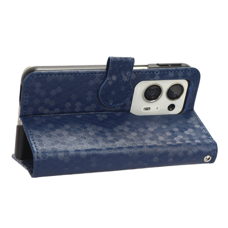 For OPPO Find N2 Honeycomb Dot Texture Leather Phone Case