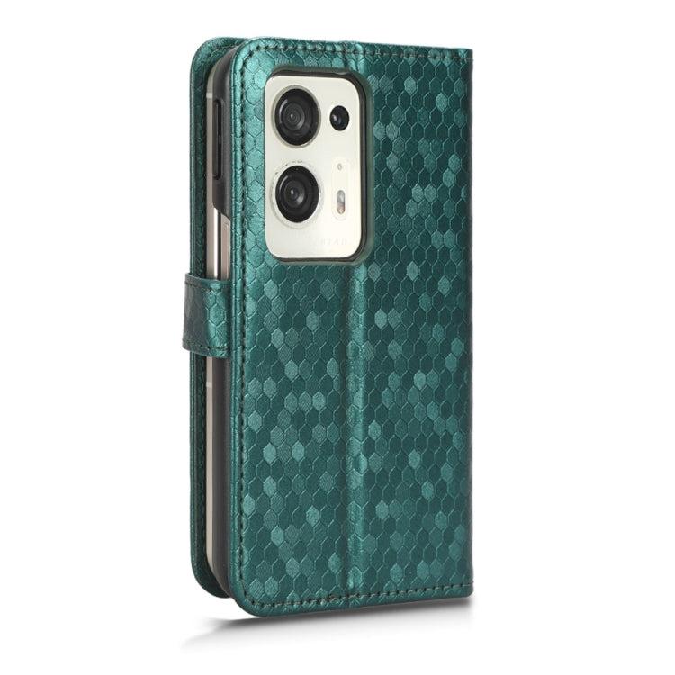 For OPPO Find N2 Honeycomb Dot Texture Leather Phone Case