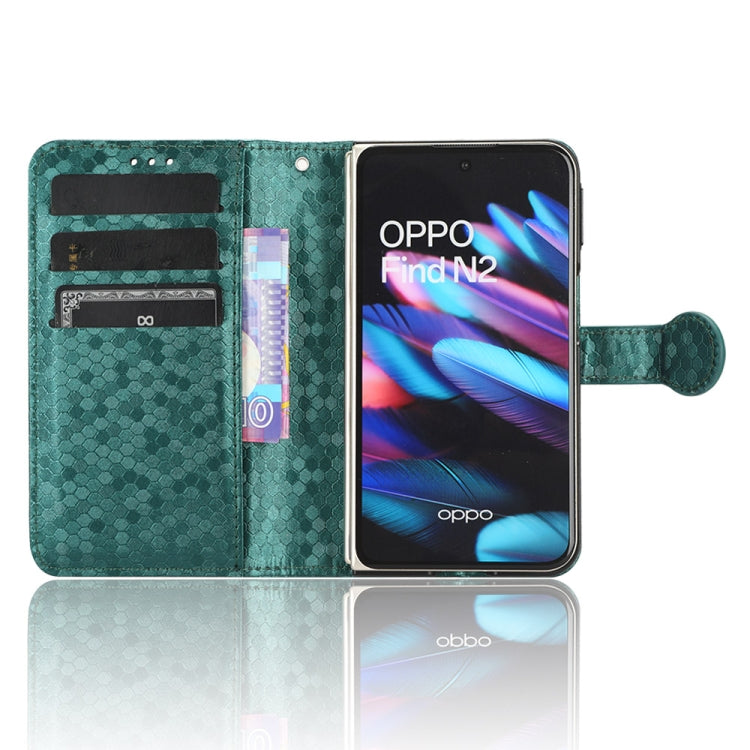 For OPPO Find N2 Honeycomb Dot Texture Leather Phone Case