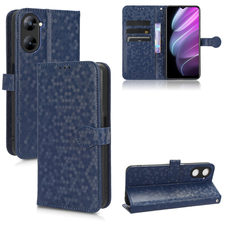 For Realme V30 / V30T 5G Honeycomb Dot Texture Leather Phone Case
