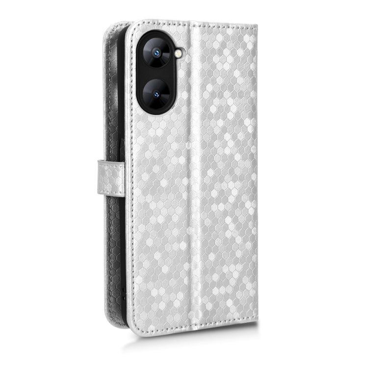 For Realme V30 / V30T 5G Honeycomb Dot Texture Leather Phone Case