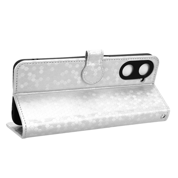 For Realme V30 / V30T 5G Honeycomb Dot Texture Leather Phone Case