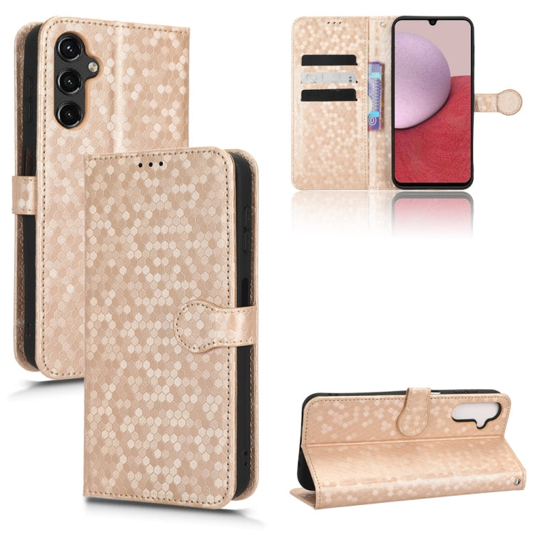 For Samsung Galaxy A24 4G Honeycomb Dot Texture Leather Phone Case