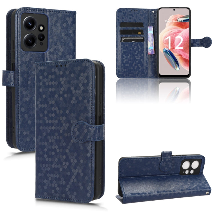 For Xiaomi Redmi Note 12 4G Global Honeycomb Dot Texture Leather Phone Case