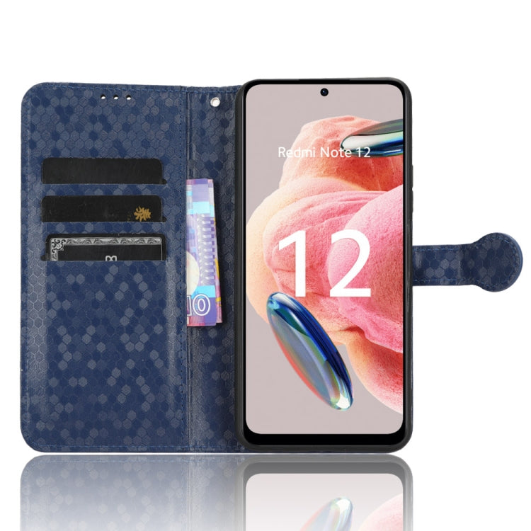For Xiaomi Redmi Note 12 4G Global Honeycomb Dot Texture Leather Phone Case