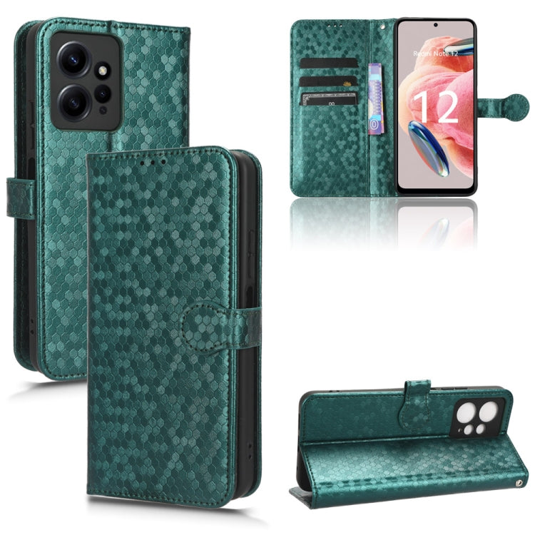 For Xiaomi Redmi Note 12 4G Global Honeycomb Dot Texture Leather Phone Case