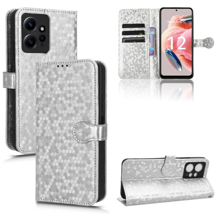 For Xiaomi Redmi Note 12 4G Global Honeycomb Dot Texture Leather Phone Case