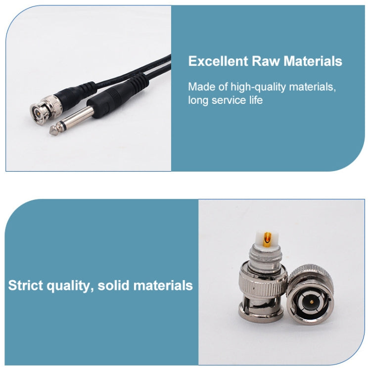BNC Male To 6.35mm Plug Connection Cable, Length:1m