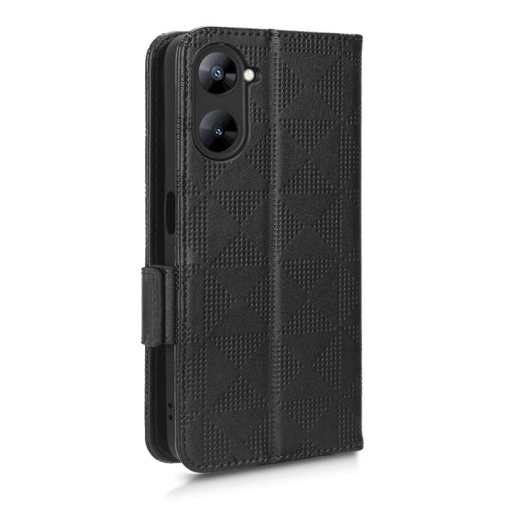 For Realme V30 / V30T 5G Symmetrical Triangle Leather Phone Case