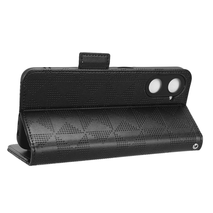 For Realme V30 / V30T 5G Symmetrical Triangle Leather Phone Case