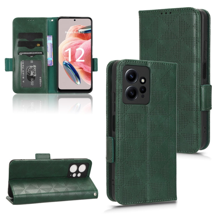 For Xiaomi Redmi Note 12 4G Global Symmetrical Triangle Leather Phone Case