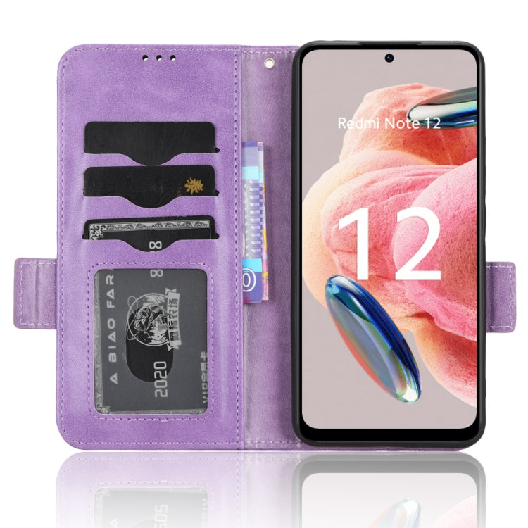 For Xiaomi Redmi Note 12 4G Global Symmetrical Triangle Leather Phone Case