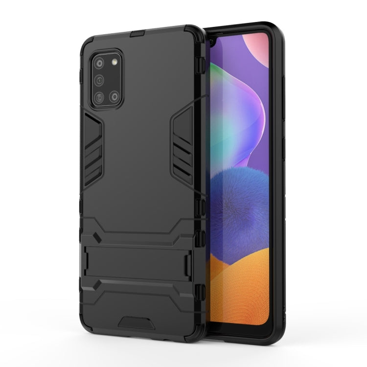 For Samsung Galaxy A31 PC + TPU Shockproof Protective Case with Holder