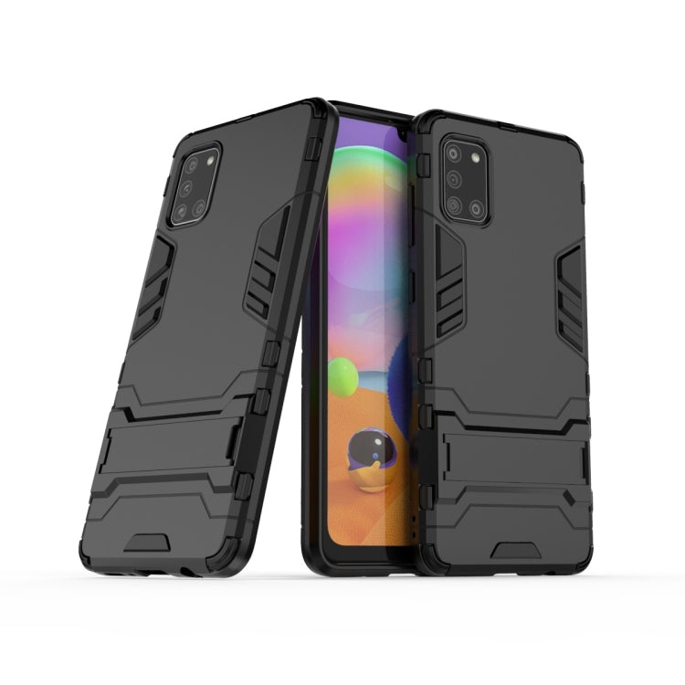 For Samsung Galaxy A31 PC + TPU Shockproof Protective Case with Holder