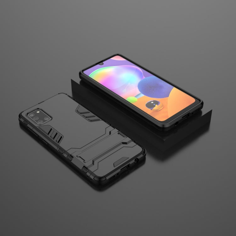 For Samsung Galaxy A31 PC + TPU Shockproof Protective Case with Holder