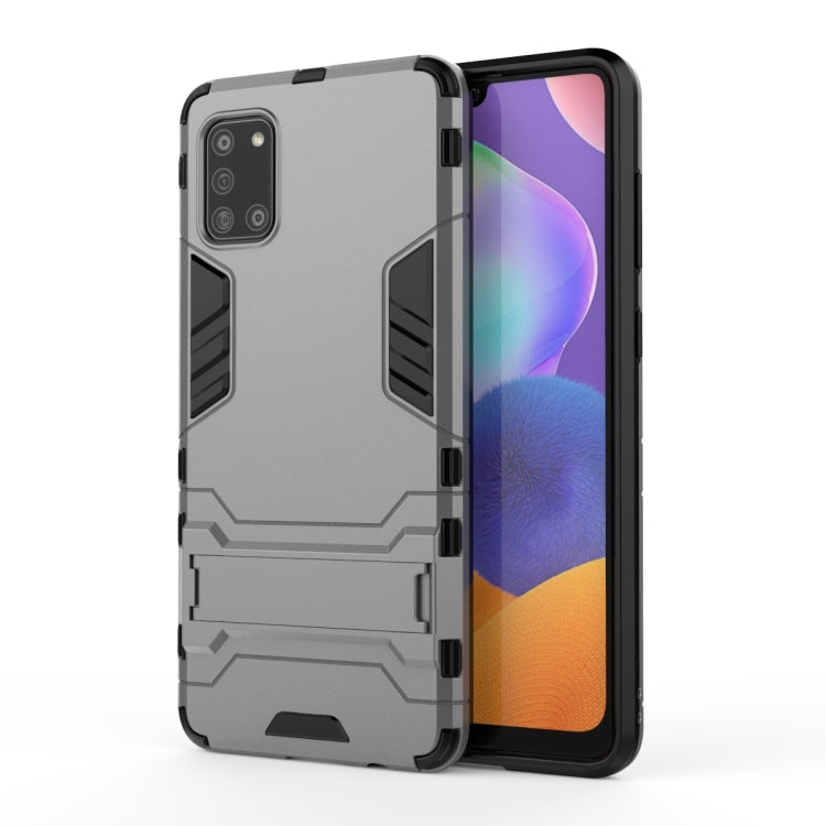 For Samsung Galaxy A31 PC + TPU Shockproof Protective Case with Holder