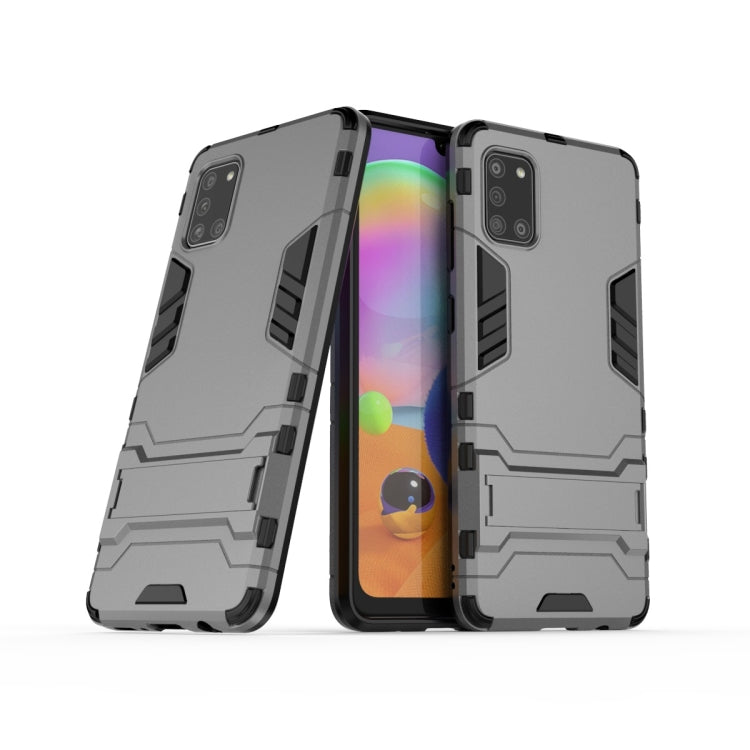 For Samsung Galaxy A31 PC + TPU Shockproof Protective Case with Holder