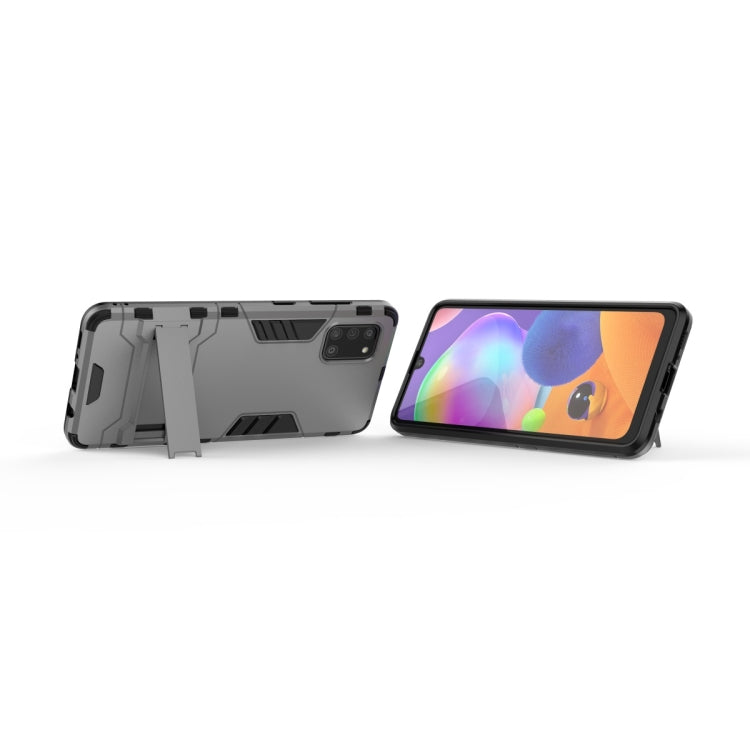 For Samsung Galaxy A31 PC + TPU Shockproof Protective Case with Holder