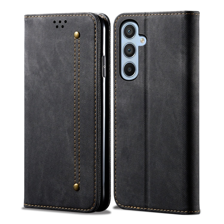 For Samsung Galaxy M54 Denim Texture Leather Phone Case