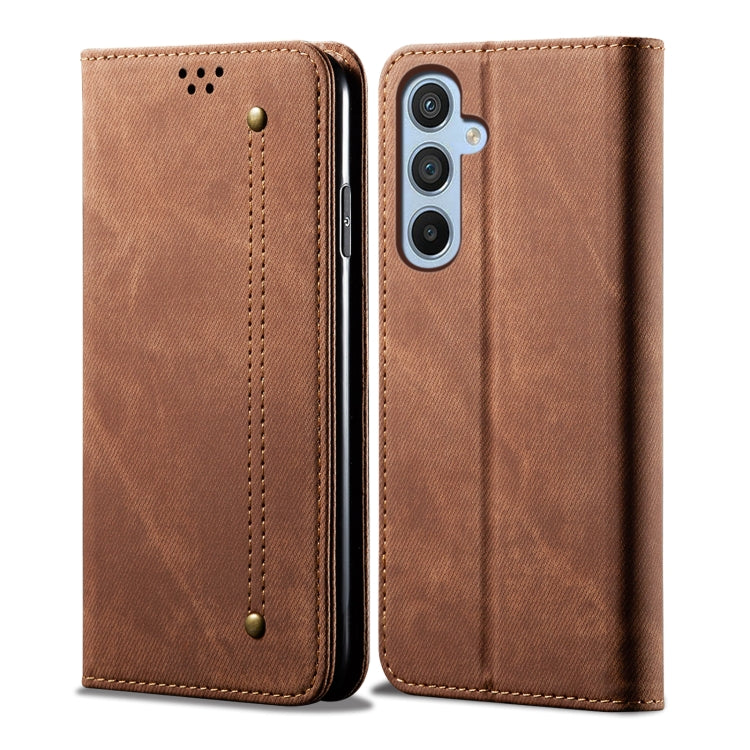 For Samsung Galaxy M54 Denim Texture Leather Phone Case