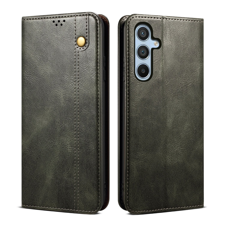 For Samsung Galaxy M54 Oil Wax Crazy Horse Texture Leather Phone Case