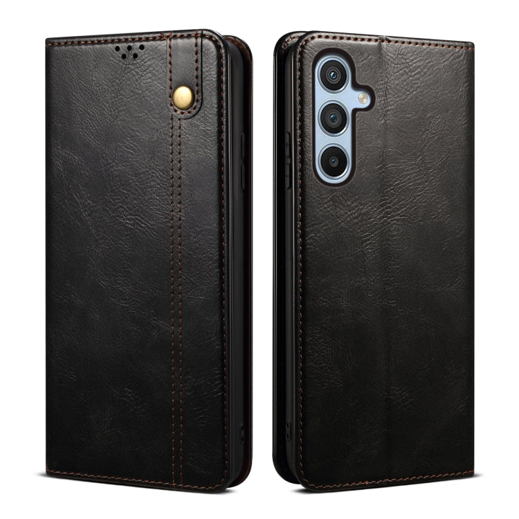 For Samsung Galaxy M54 Oil Wax Crazy Horse Texture Leather Phone Case