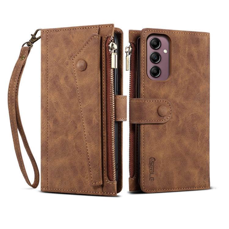 For Samsung Galaxy M54 ESEBLE Retro Frosted RFID Flip Leather Phone Case