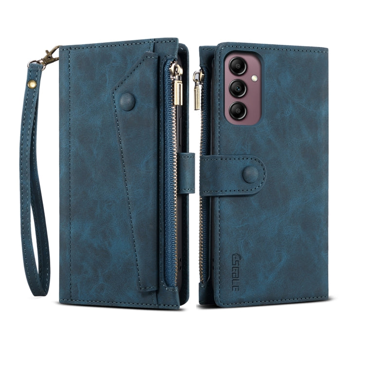 For Samsung Galaxy M54 ESEBLE Retro Frosted RFID Flip Leather Phone Case