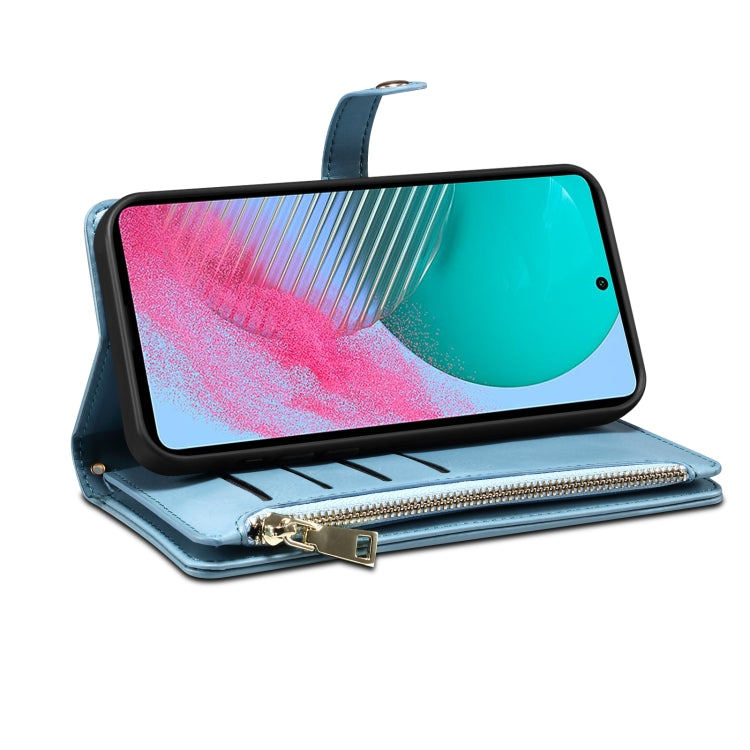 For Samsung Galaxy M54 ESEBLE Star Series Lanyard Zipper Wallet RFID Leather Case