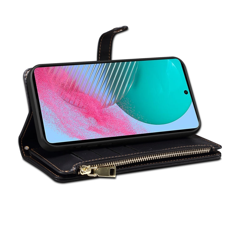 For Samsung Galaxy M54 ESEBLE Star Series Lanyard Zipper Wallet RFID Leather Case
