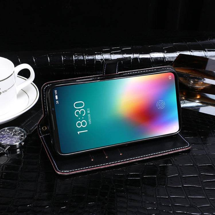 For Meizu 16T idewei Crocodile Texture Horizontal Flip Leather Case with Holder & Card Slots & Wallet