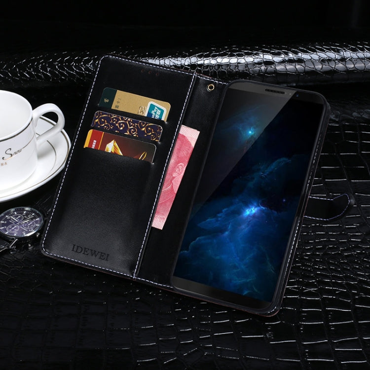 For Cubot J5 idewei Crocodile Texture Horizontal Flip Leather Case with Holder & Card Slots & Wallet