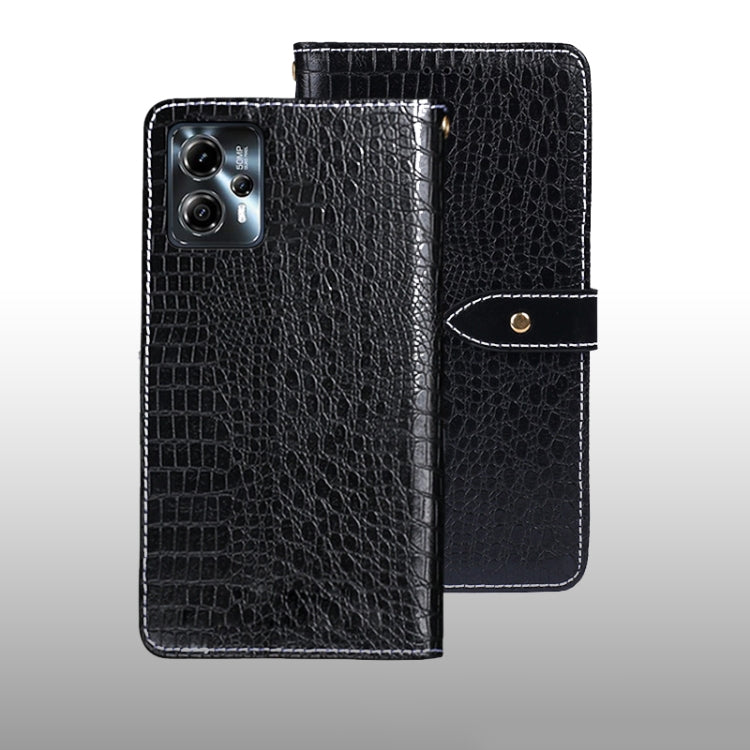 For Motorola Moto G23/G13 idewei Crocodile Texture Leather Phone Case